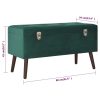 Bench with Storage Compartment 80 cm Velvet – Green