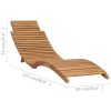 Folding Sun Lounger Solid Teak Wood – With Table, 1