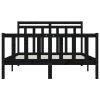 Archdale Bed Frame Solid Wood Pine – QUEEN, Black