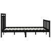 Archdale Bed Frame Solid Wood Pine – QUEEN, Black