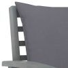 Garden Bench 120 cm with Cushion Solid Acacia Wood – Dark Grey