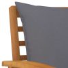 Garden Bench 120 cm with Cushion Solid Acacia Wood – Grey