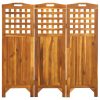 Shipley Room Divider Solid Acacia Wood – 121x2x120 cm
