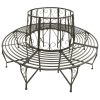 Garden Tree Bench 160 cm Steel – Round