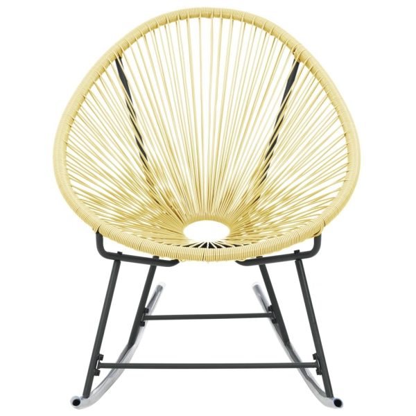 Outdoor Rocking Chair Poly Rattan – Beige