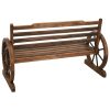 Garden Bench Solid Firwood – 112 cm