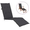 Deck Chair Cushion Anthracite (75+105)x50x3 cm