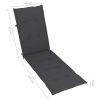 Deck Chair Cushion Anthracite (75+105)x50x3 cm