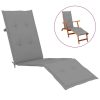 Deck Chair Cushion Grey (75+105)x50x3 cm