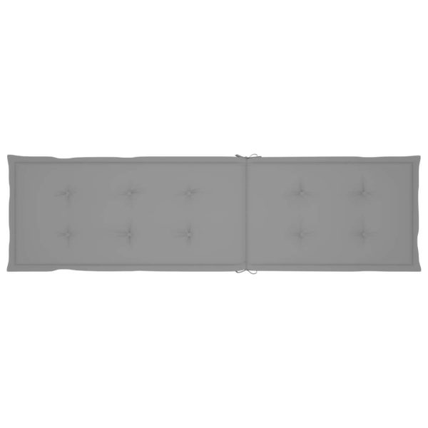 Deck Chair Cushion Grey (75+105)x50x3 cm