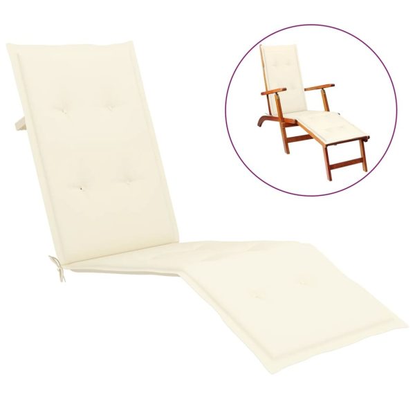 Deck Chair Cushion Cream (75+105)x50x3 cm