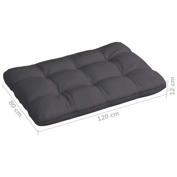 Pallet Sofa Cushion Anthracite 120x80x10 cm