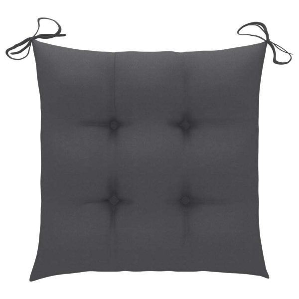 Chair Cushions 2 pcs Anthracite 40x40x7 cm Fabric