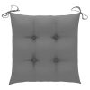 Chair Cushions 2 pcs Grey 40x40x7 cm Fabric