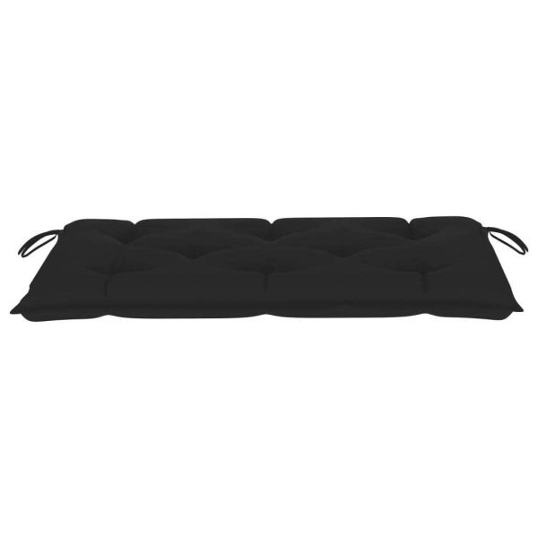Garden Bench Cushion Black 100x50x7 cm Fabric