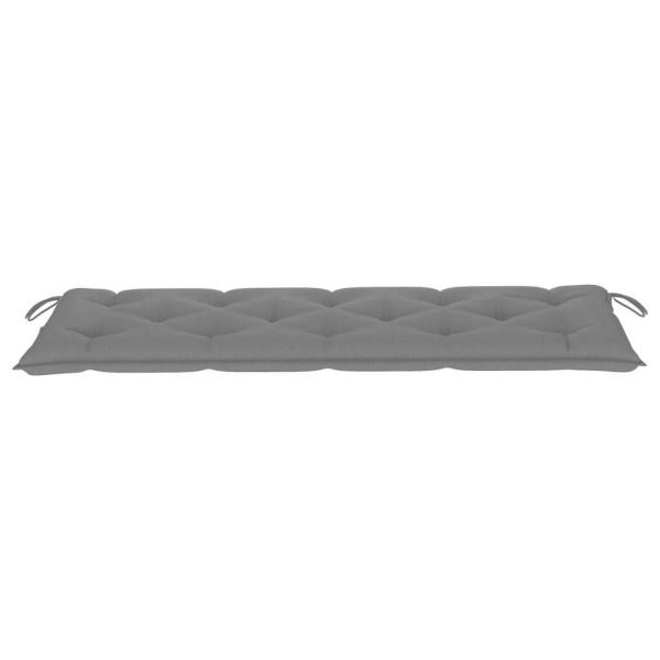 Garden Bench Cushion Grey 150x50x7 cm Fabric