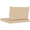 Pallet Sofa Cushions 2 pcs Beige Fabric
