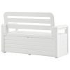 Garden Storage Bench 132.5 cm Plastic – White