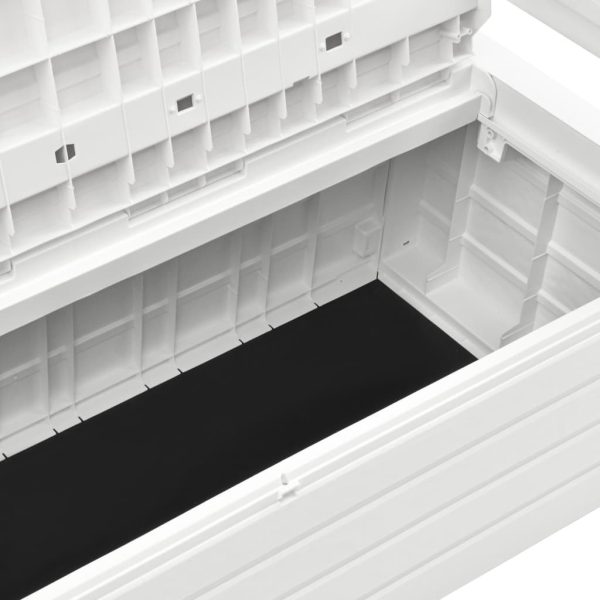 Garden Storage Bench 132.5 cm Plastic – White