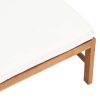 Footrest with Cushion Solid Teak Wood – Cream