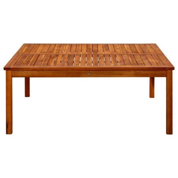 Garden Coffee Table Solid Acacia Wood – 110x110x45 cm
