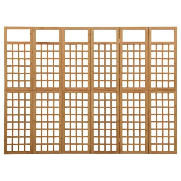 Rossington Room Divider/Trellis Solid Fir Wood – 242.5×180 cm, Brown