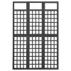 Rossington Room Divider/Trellis Solid Fir Wood – 121×180 cm, Black