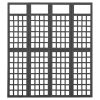 Rossington Room Divider/Trellis Solid Fir Wood – 161×180 cm, Black