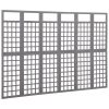 Rossington Room Divider/Trellis Solid Fir Wood – 242.5×180 cm, Grey