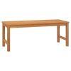Garden Bench Solid Teak Wood – 114x40x45 cm