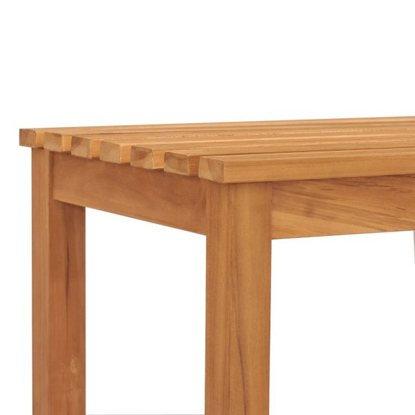 Garden Bench Solid Teak Wood – 114x40x45 cm