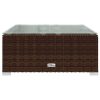 Garden Coffee Table 60x60x30 cm Poly Rattan and Glass – Brown