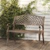 Garden Bench 102 cm Cast Aluminium – Bronze