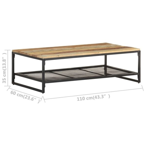 Coffee Table 110x60x35 cm – Solid Reclaimed Wood