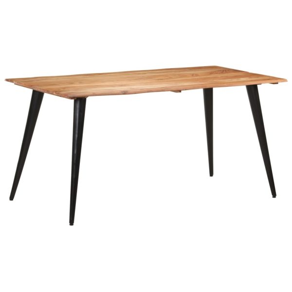 Dining Table with Live Edges Solid Acacia Wood – 160x80x75 cm