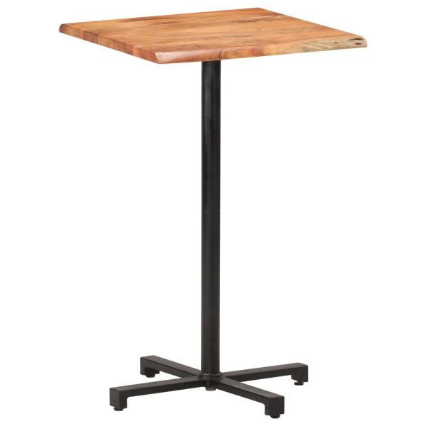 Bar Table Round Rough Mango Wood – 60x60x110 cm, Live Edge Acacia Wood