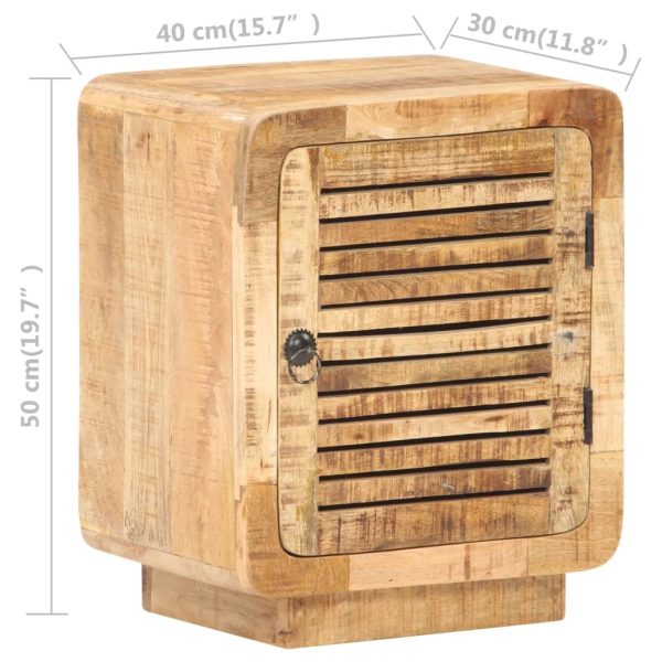 Hull Bedside Cabinet 40x30x50 cm – Rough Mango Wood
