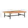 Coffee Table 142x90x42 cm – Solid Acacia Wood