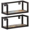 Wall Shelves 2 pcs – 40 cm, Solid Reclaimed Wood
