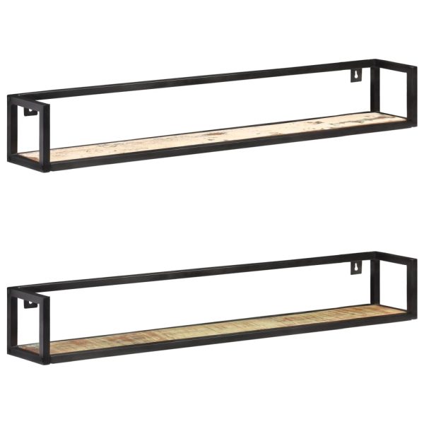 Wall Shelves 2 pcs – 120 cm, Solid Reclaimed Wood