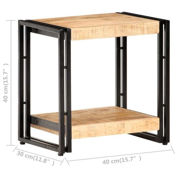 Sycamore Side Table 40x30x40 cm – Rough Mango Wood