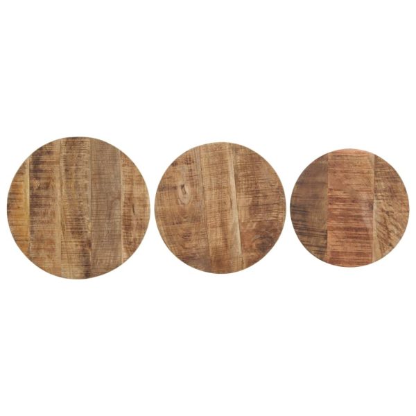 Brislington Side Tables 3 pcs – Rough Mango Wood