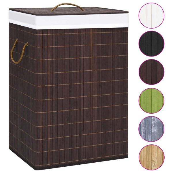 Bamboo Laundry Basket Brown 72 L