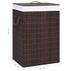 Bamboo Laundry Basket Brown 72 L