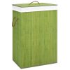 Bamboo Laundry Basket Green