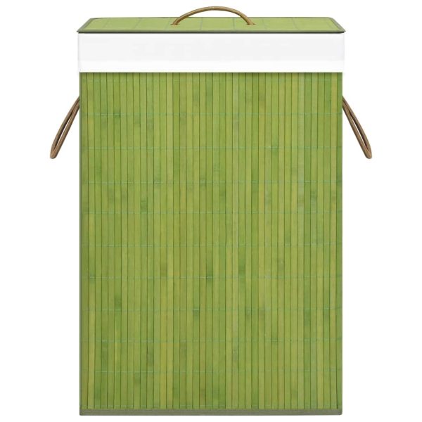 Bamboo Laundry Basket Green