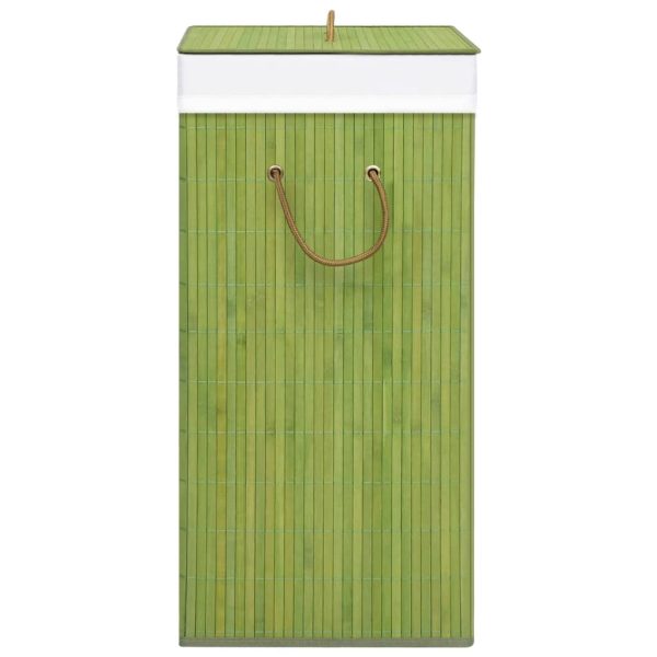 Bamboo Laundry Basket Green