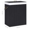 Bamboo Laundry Basket Black 83 L