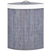 Bamboo Corner Laundry Basket Grey 60 L