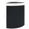 Bamboo Corner Laundry Basket Black 60 L